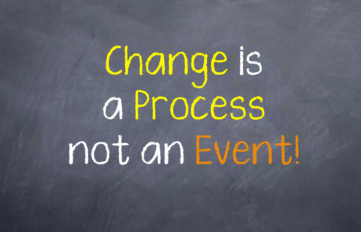 Change is a process not an event
